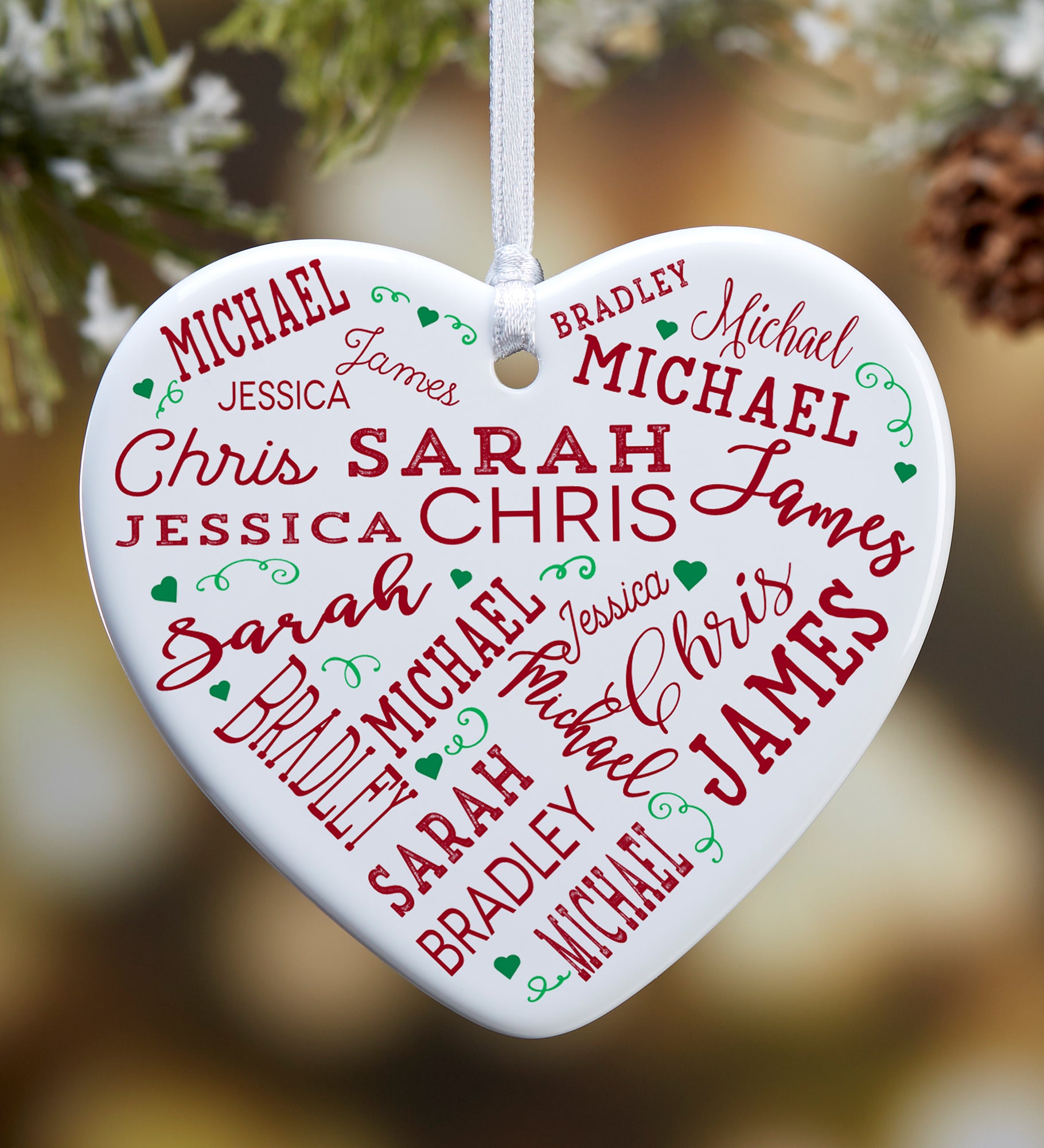 Close To Her Heart Personalized Heart Ornament